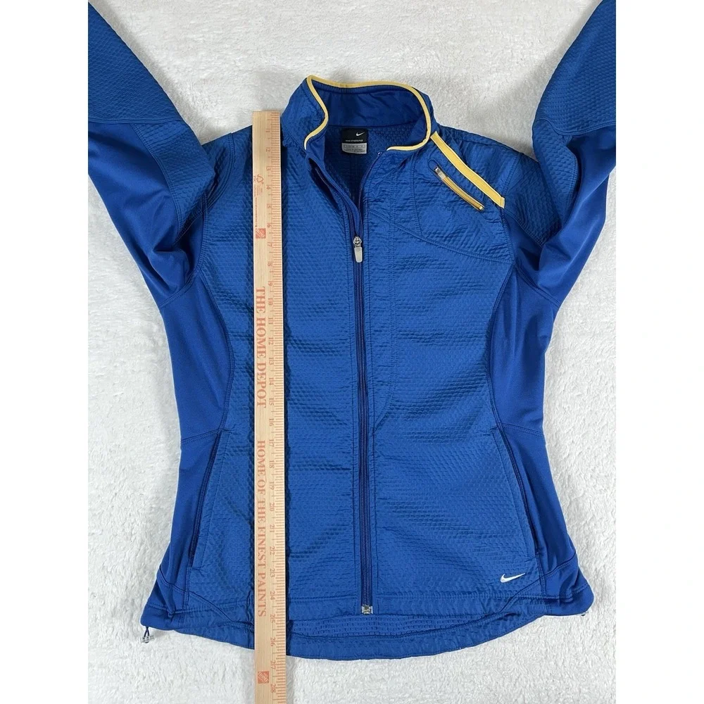 Nike Sphere Pro Royal Blue Full Zip Soft Shell Jacket Womens Sz Lg 12-14 Running